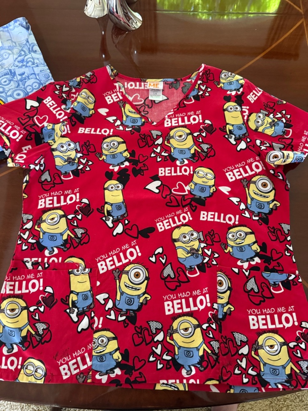 Minion print Scrub tops - Picture 11 of 16